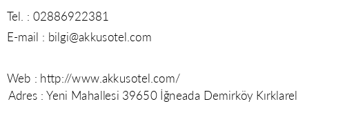 neada Akku Otel telefon numaralar, faks, e-mail, posta adresi ve iletiim bilgileri